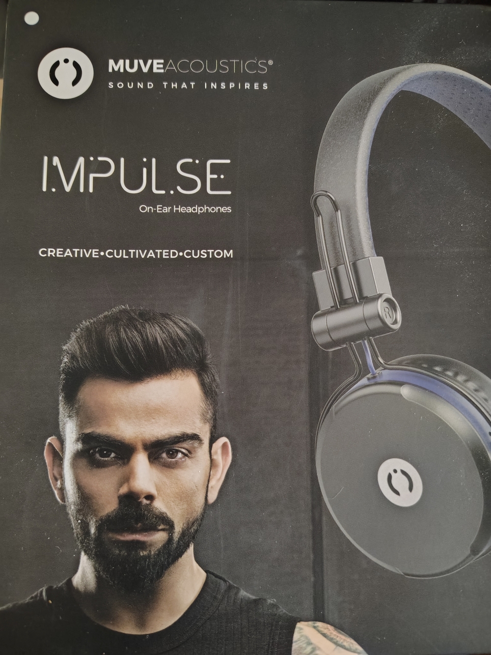 Pulse Impulse On-Ear Wired Headphones - Black with Blue Accents